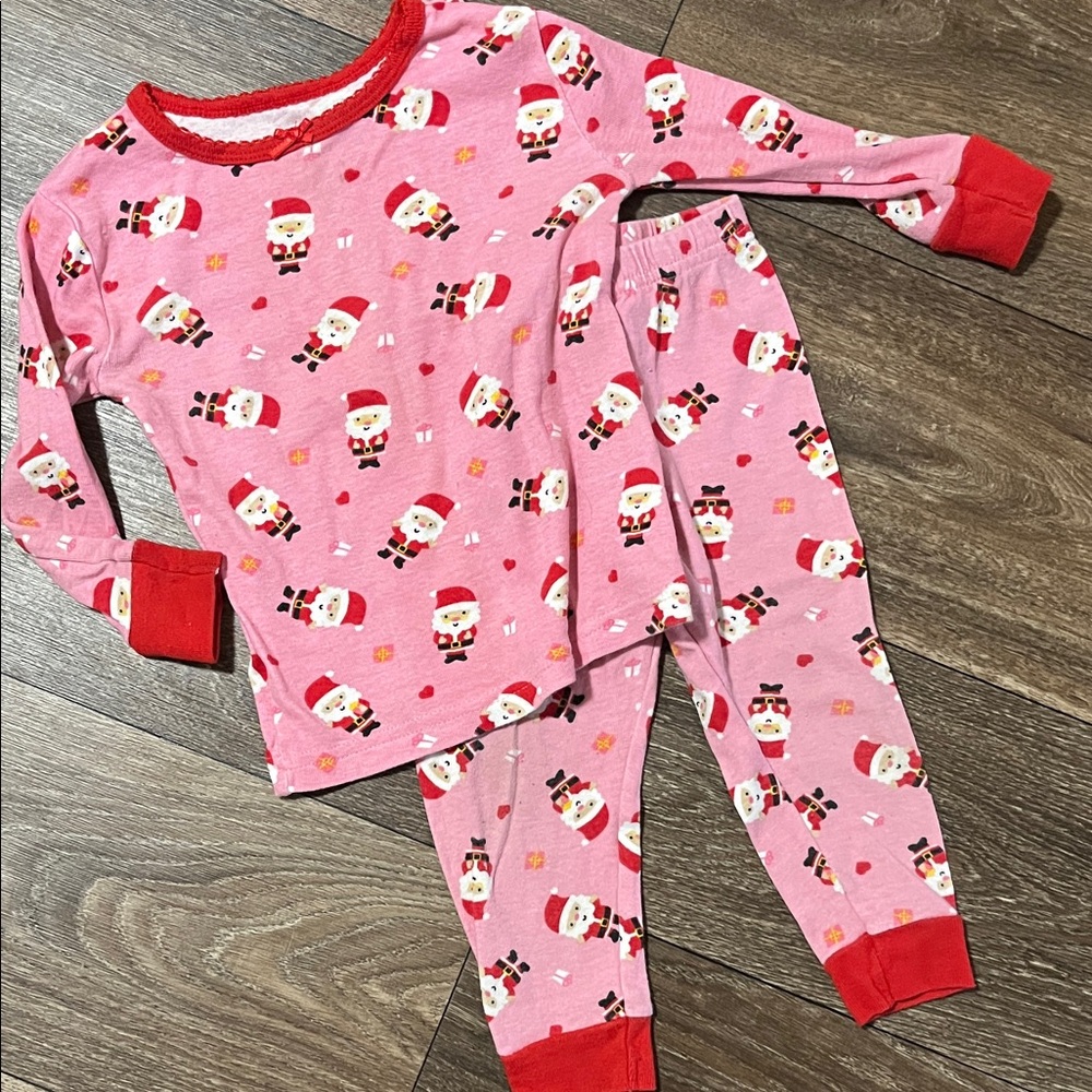 Pink Santa Kids Pajamas